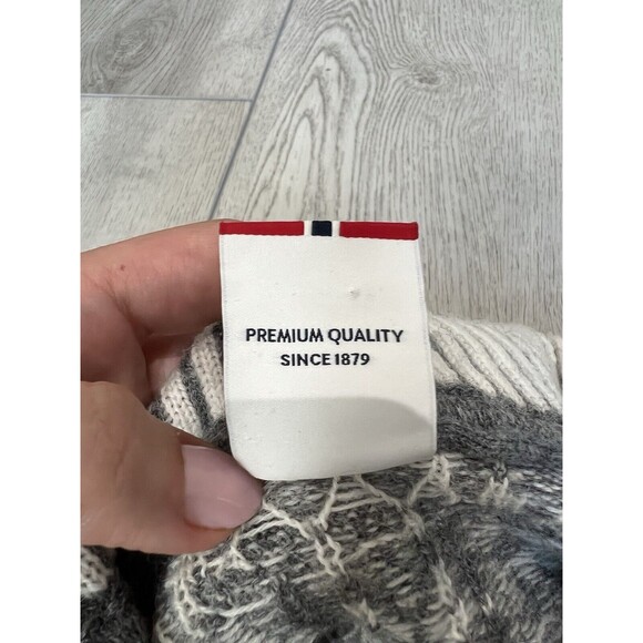 Dale of‎ Norway Fair Isle Sweater Wool 1/4 Zip Snowflake | Gray | Men's Large - Picture 7 of 16